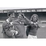 IPSWICH Autographed b/w 12 x 8 photo, showing Ipswich Town's new signings David Johnson and Kevin