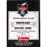 BRITISH LIONS IN NEW ZEALAND 1993 Four programmes for the Lions Tour v. All Blacks 12/6/1993,