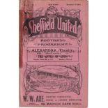 SHEF UTD - MAN UTD 1913 Sheffield United home programme v Manchester United, 22/11/1913, ex bound