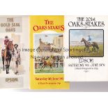 OAKS A collection of 22 Racecards for the Oaks at Epsom 1971-2015 to include 1971,1975,1979,1981