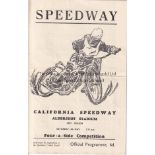 SPEEDWAY / CALIFORNIA ALDERSHOT Programme for a 4-A-Side Competition 4/5/1957, slight horizontal