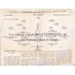 ENGLAND - SPAIN 1931 England home programme v Spain, 9/ 12/1931 at Arsenal, standard Arsenal