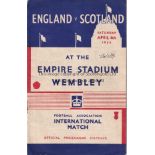 ENGLAND - SCOTLAND 1936 England home programme v Scotland, 1936 at Wembley, rusty staples, name on