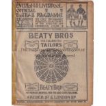 LIVERPOOL - NOTTS COUNTY 1906 Liverpool home programme v Notts County, 15/12/1906, also covers