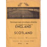 INTER - LEAGUE 1938 Official programme, English League v Scottish League, 2/11/1939 at Wolves,
