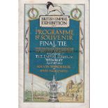 1923 CUP FINAL Official programme, 1923 Cup Final, Bolton v West Ham at Wembley, condition is