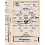ENGLAND - WALES 46 England home programme v Wales, 13/11/46 at Manchester City, team page