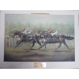 DANCING BRAVE / PAT EDDERY AUTOGRAPH A signed limited edition 34" X 25" print of a painting by Max