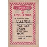 SUNDERLAND - SHEF WED 1928 Sunderland home programme v Sheffield Wed, 28/4/1928, an amazing season