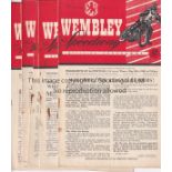 SPEEDWAY / WEMBLEY Sixteen home programmes in 1949, most slightly creased with results entered and
