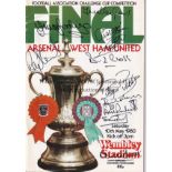 WEST HAM Autographed 1980 FA Cup Final programme, signed to the front cover using a black marker