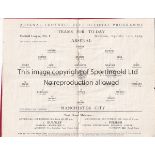 ARSENAL - MAN CITY 1929 Arsenal home programme v Manchester City , 11/9/1929, midweek game, complete