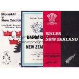 NEW ZEALAND ALL BLACKS 1974 Five programmes for the Tour of UK and Ireland v. Wales, Ireland,