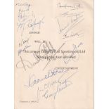 DONALD CAMPBELL AUTOGRAPH Menu for The Stage Golfing Society Dinner at the Savoy Hotel, London 18/