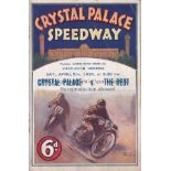 SPEEDWAY / CRYSTAL PALACE Home programme v. The Rest 5/4/1930, staples removed and pencil results