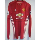 BAILLY SHIRT - MAN UTD Match issued 2016/17 Manchester United Red Number 3 Eric Bailly long