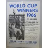 WORLD CUP 1966 A 19" X 14" advertising poster "World Cup Winners 1966" advising of a 112 page