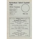 ROTHERHAM UNITED V LEICESTER CITY 1970 Single sheet programme for the Friendly at Rotherham 1/8/