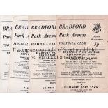 BRADFORD PARK AVENUE 72-3 Twenty seven Bradford Park Avenue home programmes, 72/3 including Northern