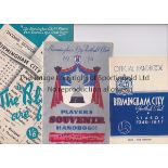 BIRMINGHAM HANDBOOKS Three Birmingham handbooks/booklets, official handbook 1946-47 (80 pages,