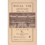 1925 CUP FINAL Official programme 1925 Cup Final, Cardiff v Sheffield United, staples removed, no