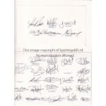 SCOTLAND FOOTBALL AUTOGRAPHS 2003 A card with the autographs of the Scotland squad v. Republic of