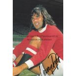 GEORGE BEST AUTOGRAPH A Manchester United Official Collectors' Postcard of George Best signed on the