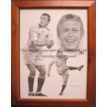 JONNY WILKINSON A 18" X 14" black & white print montage by Jonathan Wood. Good