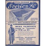 EVERTON - WEST BROM 1936/37 Everton home programme v West Brom, 7/11/1936 and the game was memorable