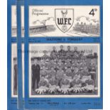 WATFORD 53/4 Sixteen Watford home programmes, 53/4, includes v Millwall, Torquay, Bournemouth,