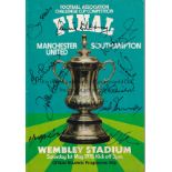 SOUTHAMPTON Autographed 1976 FA Cup Final programme, signed to the front cover by 10 Southampton