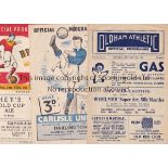 DARLINGTON Three Darlington away programmes from the 1949/50 season v Bradford City (score,