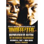 BOXING Official venue programme Floyd Mayweather v Ricky Hatton at MGM Grand Las Vegas 8/12/2007.