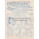 CHELSEA Programme Chelsea v Barnsley 4/12/1926. Ex Bound Volume. Generally good