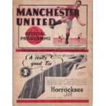 MANCHESTER UTD - ASTON VILLA 1938-39 Manchester United home programme v Aston Villa, 11/3/1939,