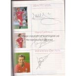 FOOTBALL AUTOGRAPHS 1990'S A large hardback lined book filled with player stickers, some with