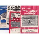 1950'S FOOTBALL PROGRAMMES Thirty programmes with 27 from 1955/6 onwards including Man. Utd. V.