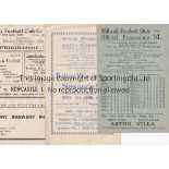 NEWCASTLE AWAY Three Newcastle United aways all 4 Pagers from the 1945/46 season v Millwall (
