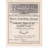 LIVERPOOL - SUNDERLAND 1932 Liverpool home programme v Sunderland , 26/3/1932, also covers Everton