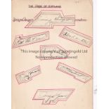 GLASGOW RANGERS 1936 Album page signed by 7 Glasgow Rangers players circa 1936, includes Simpson,