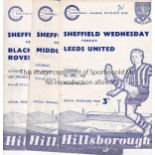 SHEFFIELD WED Ninety seven Sheffield Wednesday home programmes, all 60s . 4 x 59/60, 10 x 64/5, 13 x