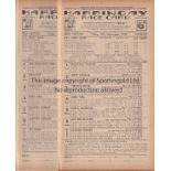 GREYHOUND RACE CARDS Eight Harringay Race Cards - a complete run from 13/11/1936 to 19/12/1936 (100t
