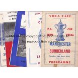 PIRATE FOOTBALL PROGRAMMES Five programmes: 3 FA Cup Semi-Finals, 1955 Man. City v Sunderland, wrong