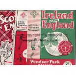 ENGLAND A collection of 46 England away programmes 1950-2006 to include v Scotland 1950,1952,