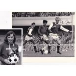 GEORGE BEST Six black and white photographs of George, two have been signed by him, includes two