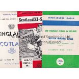 SCOTTISH LEAGUE Collection of Inter-League programmes involving the Scottish League. Homes v English