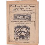 PETERBOROUGH - NORWICH 1930 Large format Peterborough and Fletton home programme v Norwich Reserves,