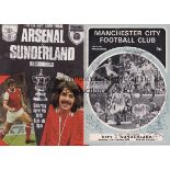 SUNDERLAND 1973 Programme for away Cup tie at Manchester City 24/2/73, Sunderland somehow survived a