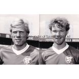 SWINDON TOWN Eight 4" X 3" black & white Press portrait photographs for the 1980's. Good