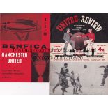 MANCHESTER UNITED Two programmes for European Cup matches v. Athletic Bilbao 56/7, horizontal fold